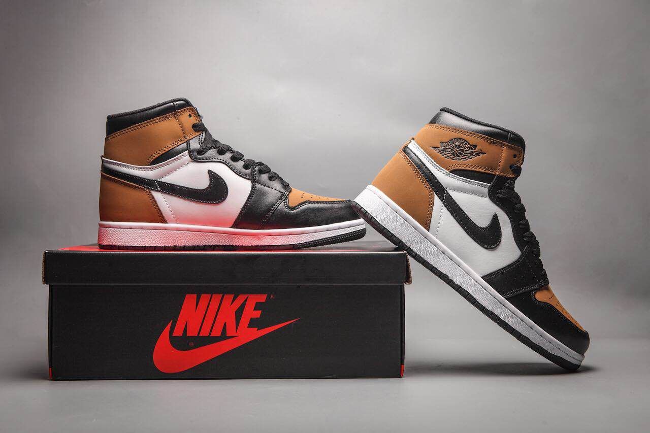 New Air Jordan 1 Black Toe Brown Shoes - Click Image to Close